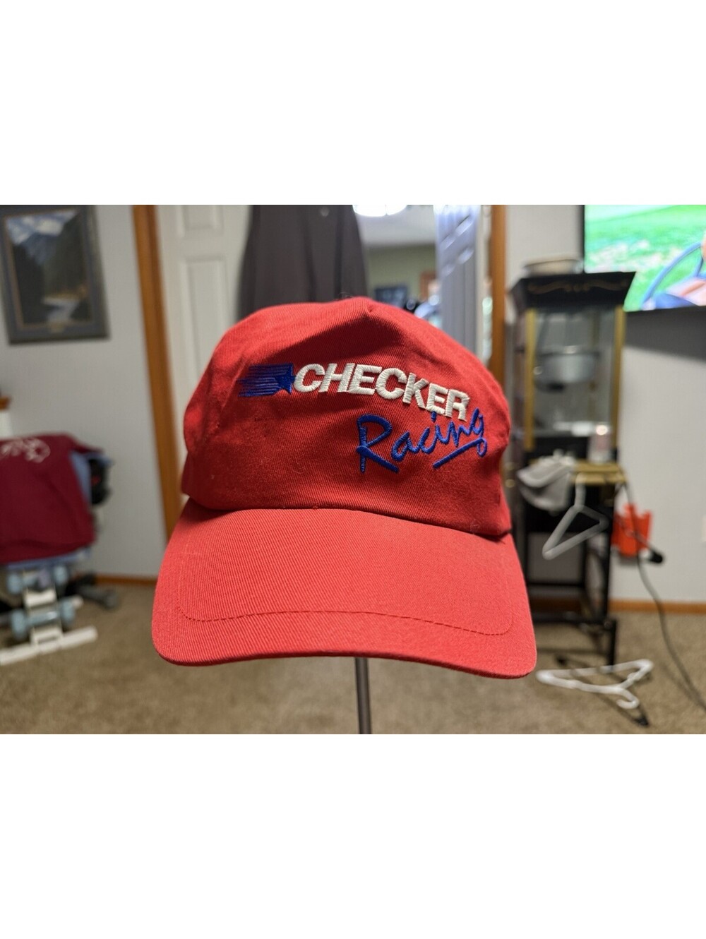 Vintage Checker Racing Adjustable SnapBack Hat
